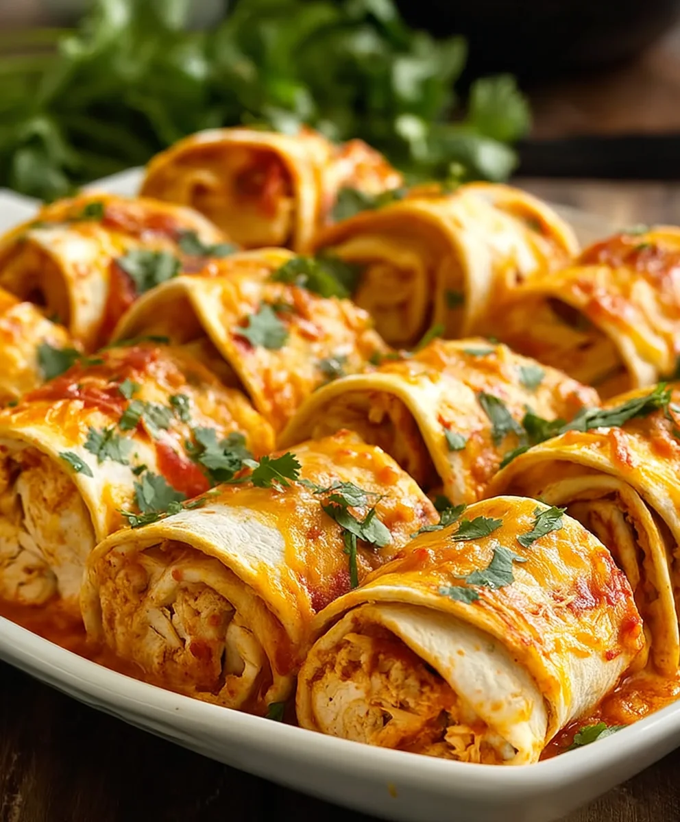 Easy Chicken Enchilada Roll Ups Recipe - Weeknight Dinner