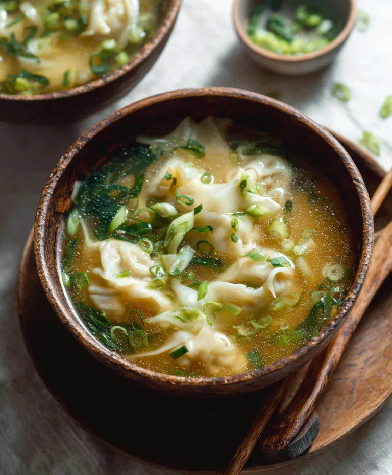 Easy Wonton Soup Recipe- Flavorful Beef & Veggie Delight