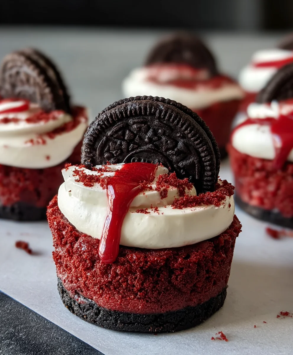 Mini Red Velvet Oreo Cheesecakes-Decadent Dessert