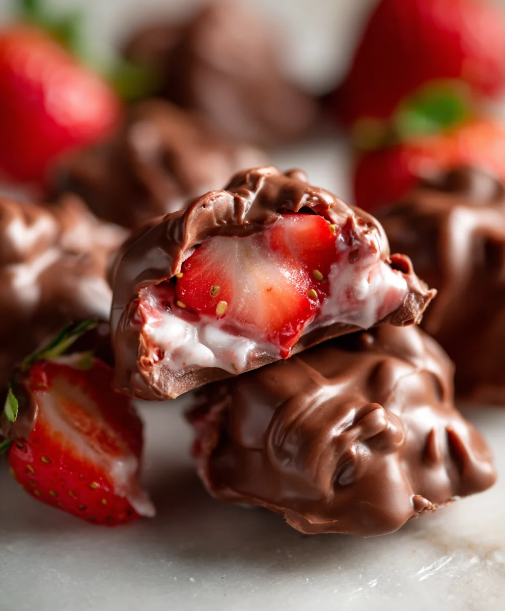 Chocolate Strawberry Yogurt Clusters - Easy & Delicious Treat