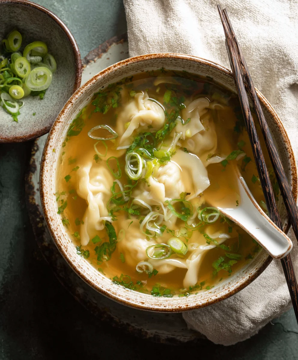 Easy Wonton Soup Recipe- Flavorful Beef & Veggie Delight
