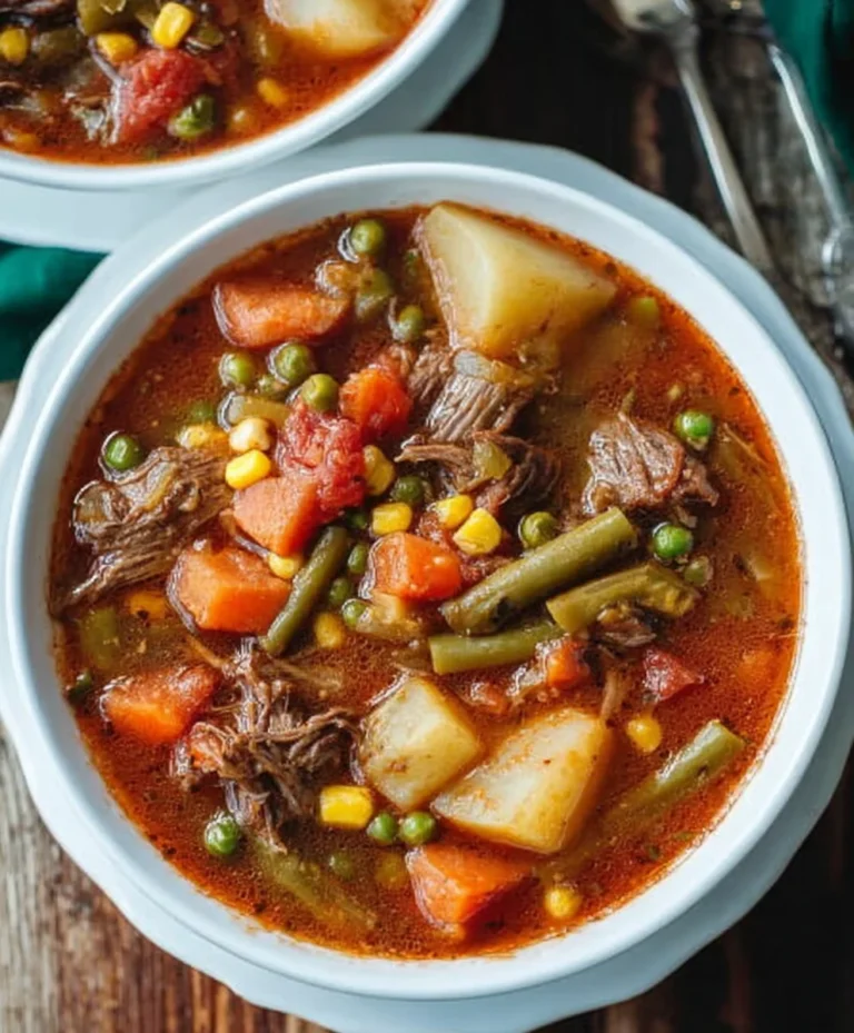 Mom’s Old-Fashioned Vegetable Beef Soup Recipe