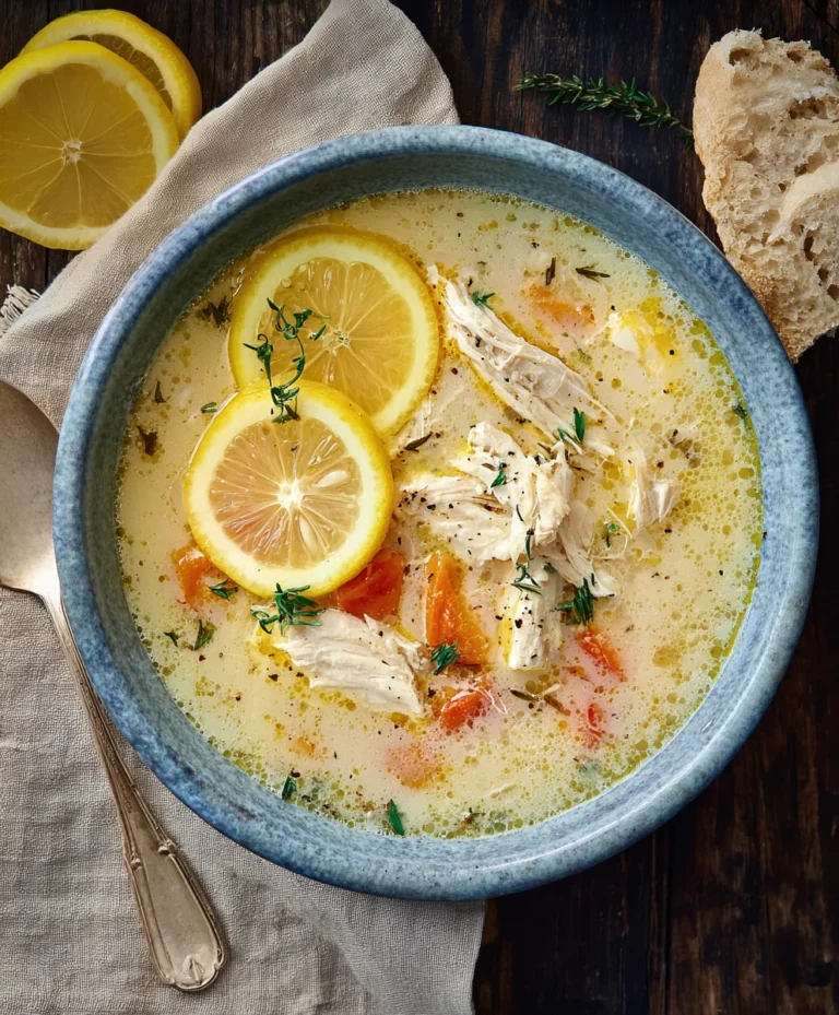 Authentic Greek Lemon Chicken Soup Recipe – Easy & Delicious