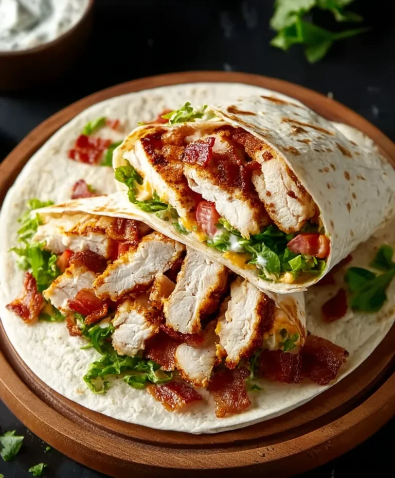 Crispy Chicken Beef Beef Bacon Ranch Wrap Recipe
