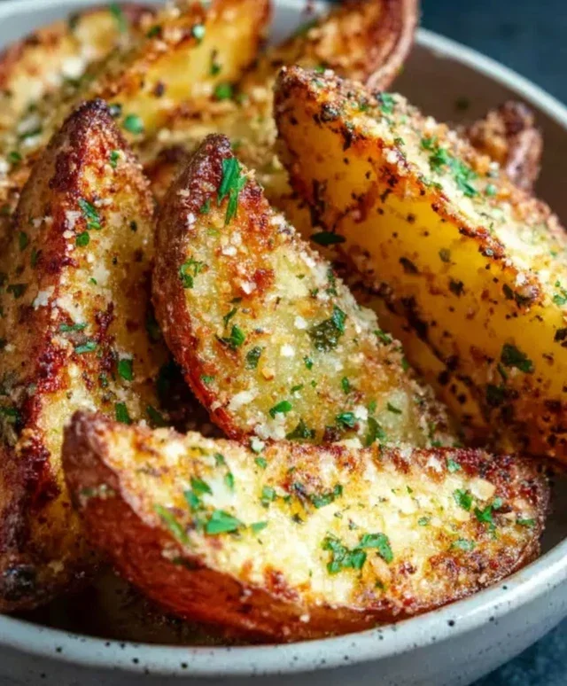 Baked Garlic Parmesan Potato Wedges