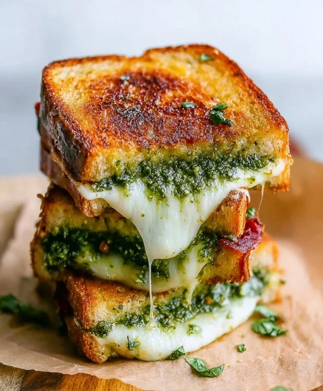 Sourdough Pesto Grilled Cheese