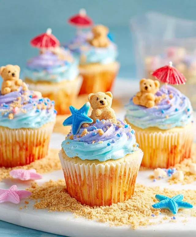 Beach Party Cupcakes
