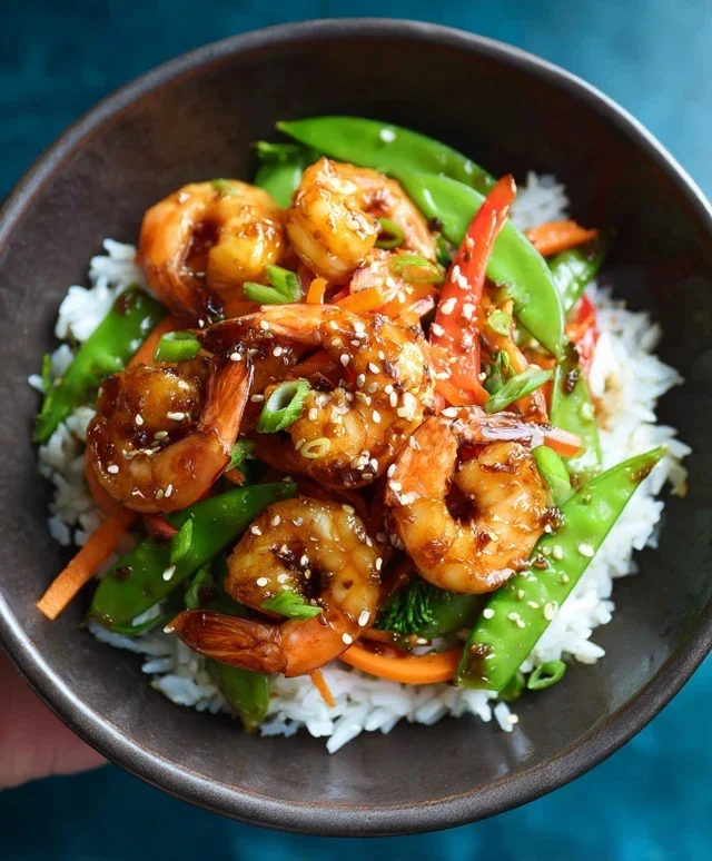 Honey Garlic Shrimp Bowls