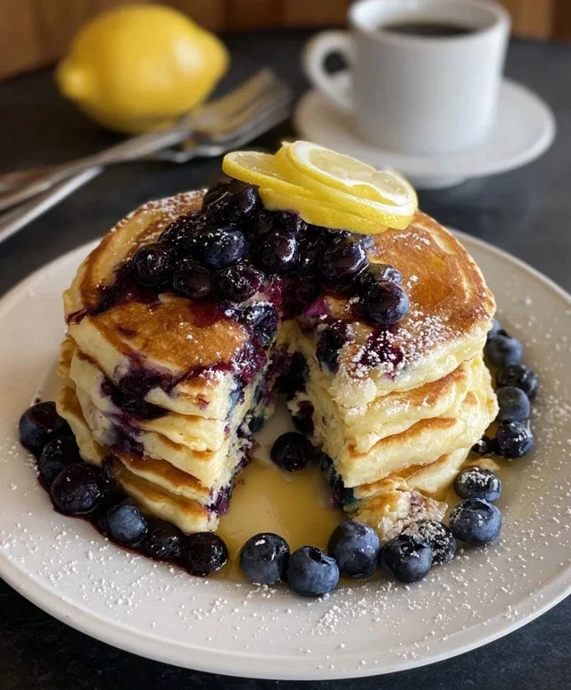 Lemon Blueberry Pancakes