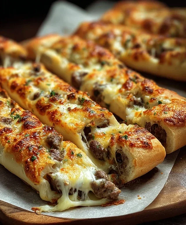 Philly Cheesesteak Stuffed Cheesy Breadsticks