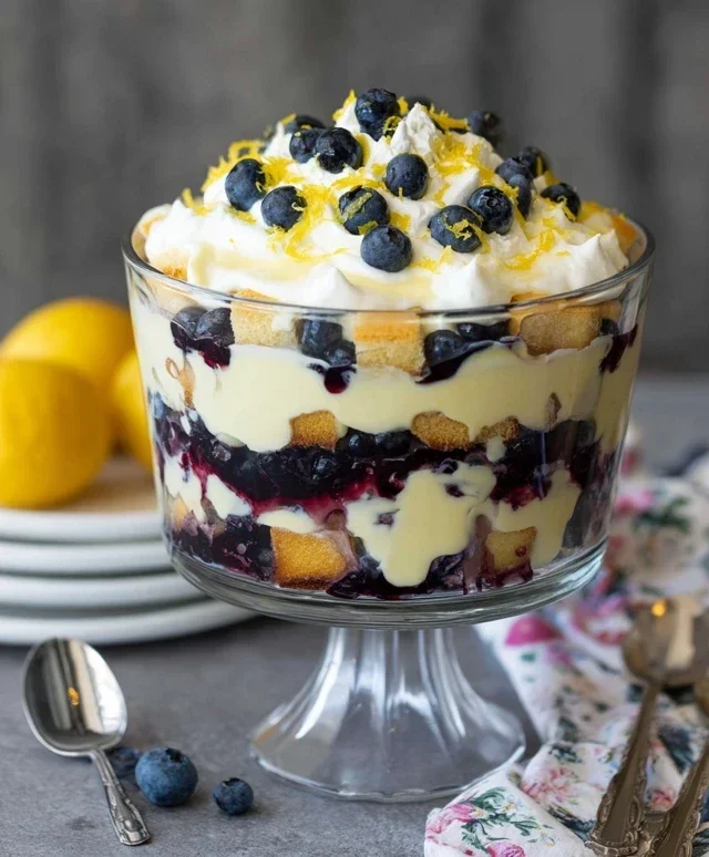 Easy Lemon Blueberry Trifle Recipe