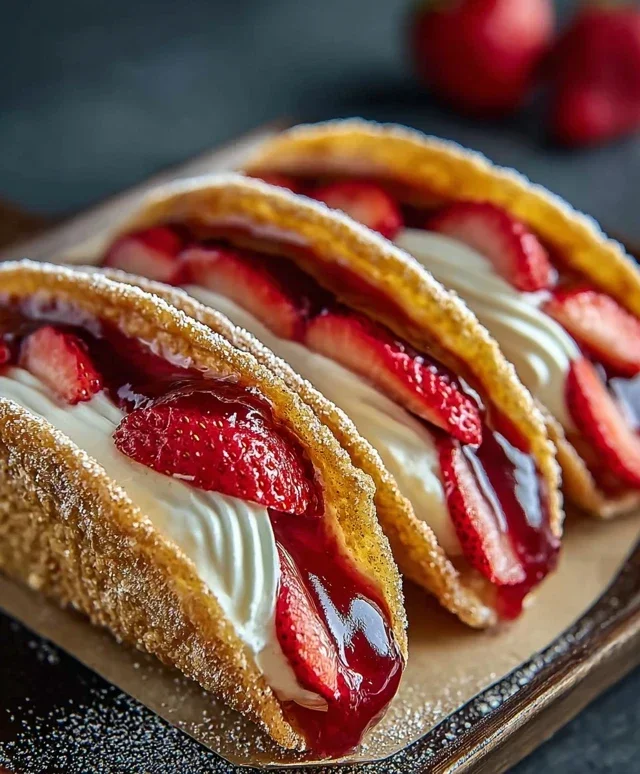 Strawberry Cheesecake Dessert Tacos