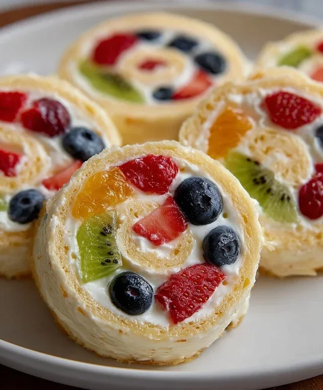 Cheesecake Fruit Salad Roll Ups