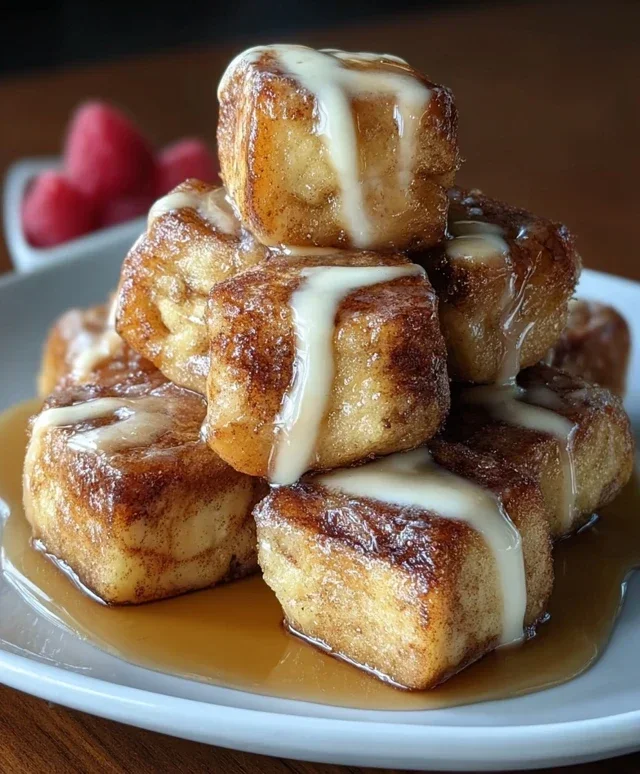 Cinnamon Roll French Toast Bites