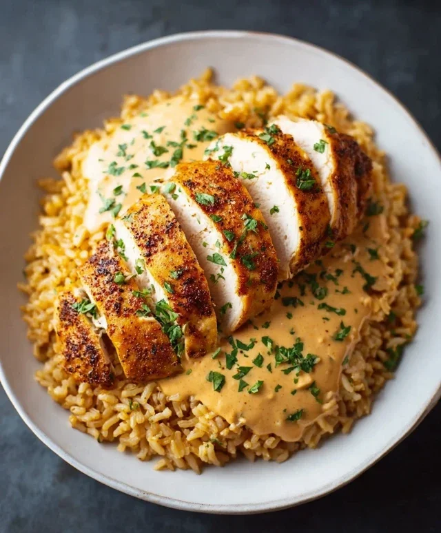 High Protein Creamy Cajun Chicken Rice