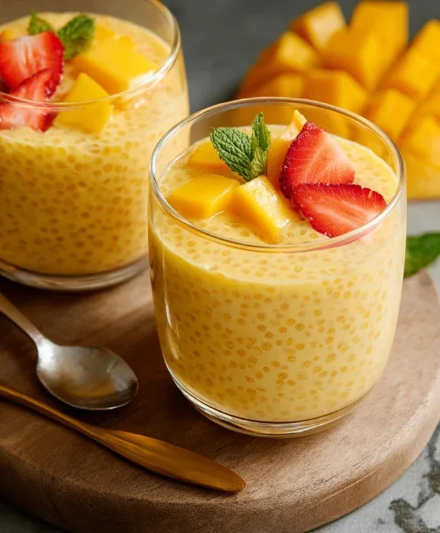 Mango Tapioca Pudding (Mango Sago)