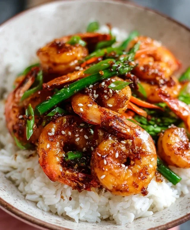 Honey Garlic Shrimp Bowls