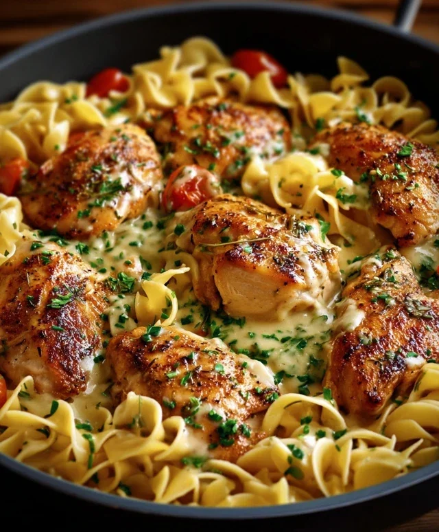 One-Pan Chicken with Buttered Noodles