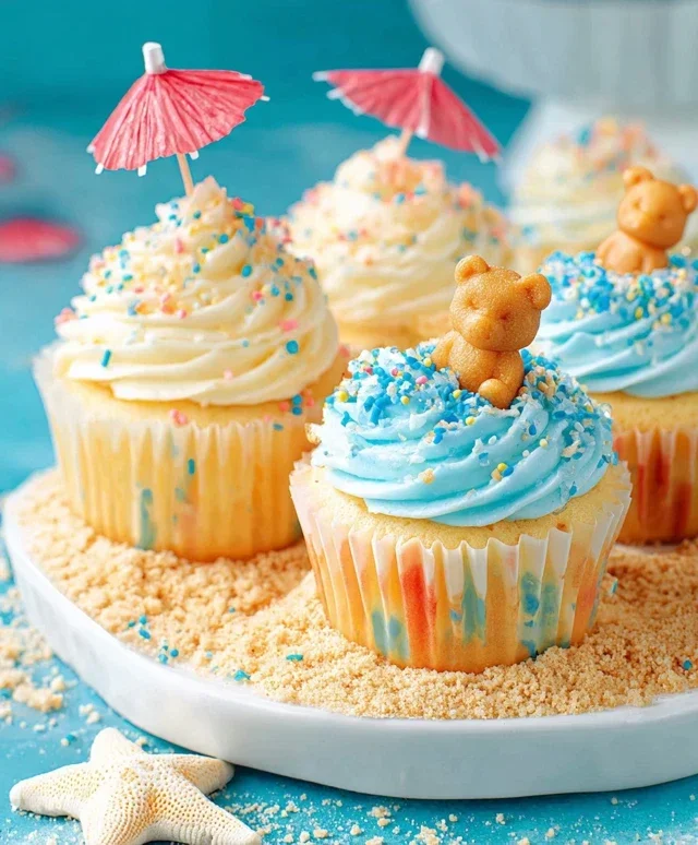Beach Party Cupcakes