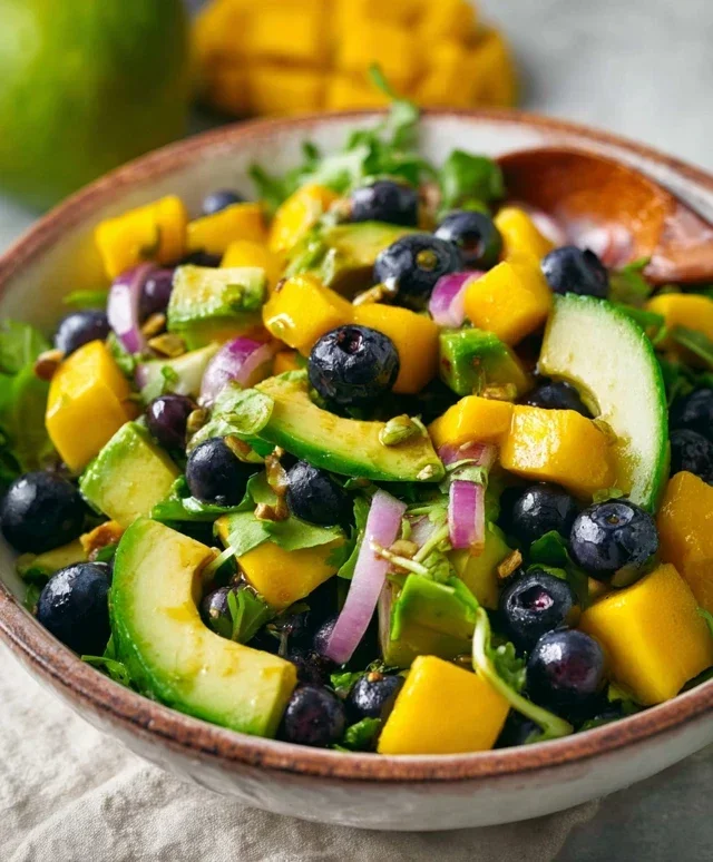 Mango Cucumber Salad with Blueberry and Avocado