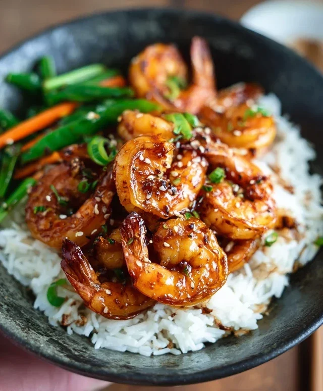 Honey Garlic Shrimp Bowls