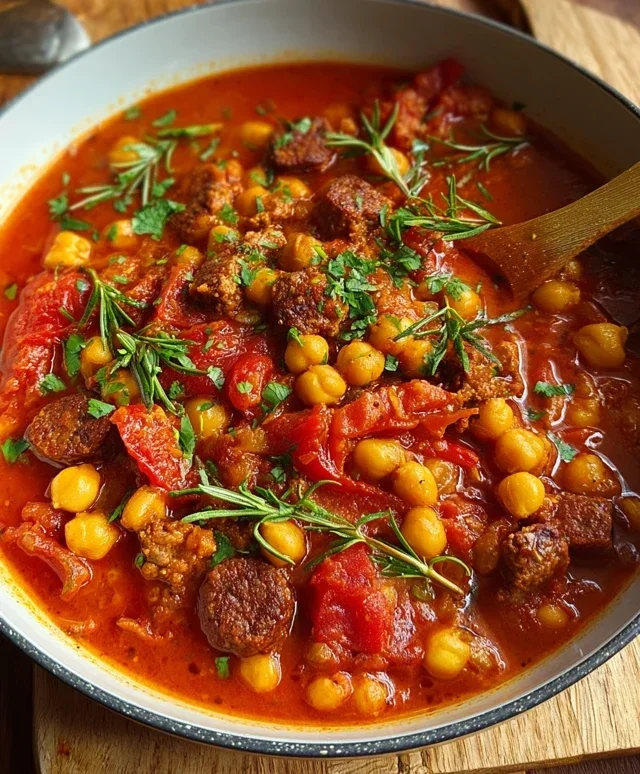 Beef Beef Chorizo Chickpea Stew