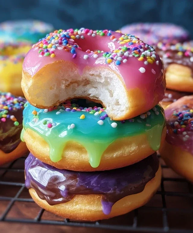 Rainbow-Filled Doughnuts