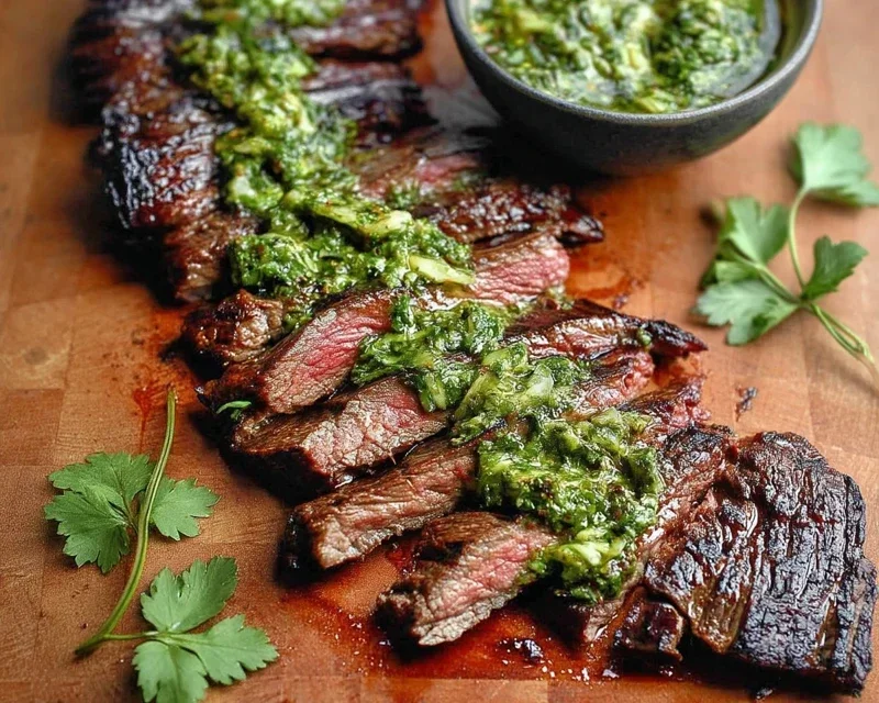 Skirt Steak Marinade Recipe with Chimichurri Recipe