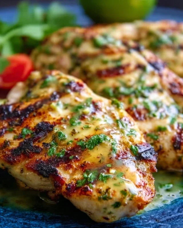 Grilled Salsa Verde Pepper Jack Chicken
