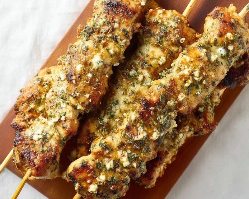 Garlic Parmesan Chicken Skewers