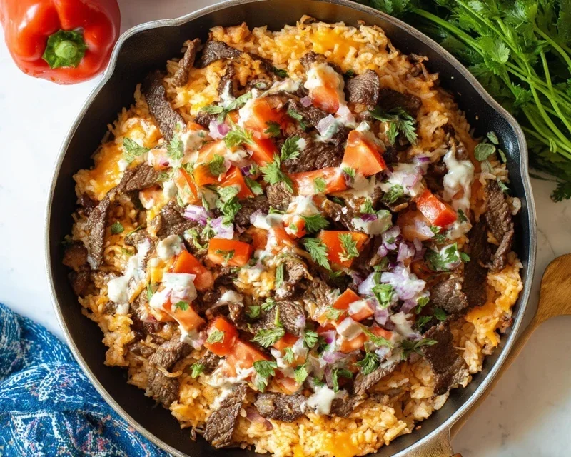 Steak Queso Rice A Flavorful Recipe