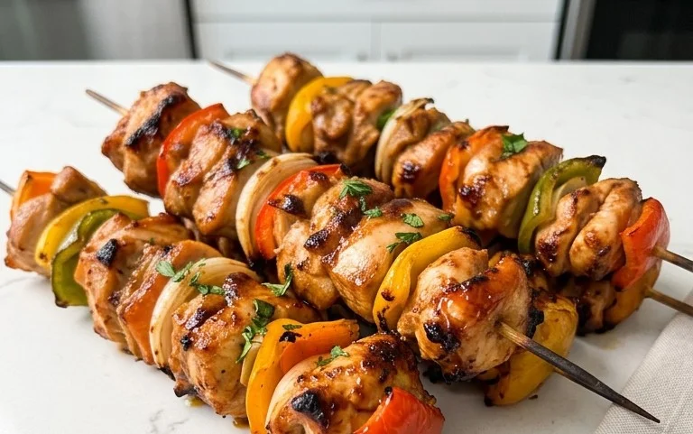 Air Fryer Chicken Skewers (VIDEO)