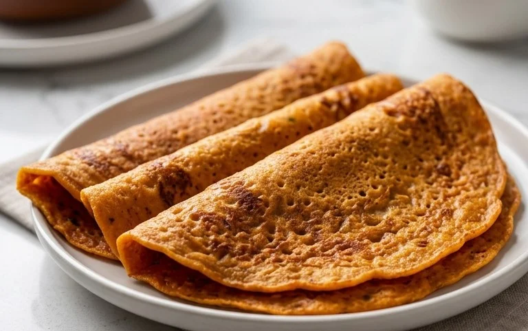 Masoor Dal Chilla | Savory Red Lentil Pancakes