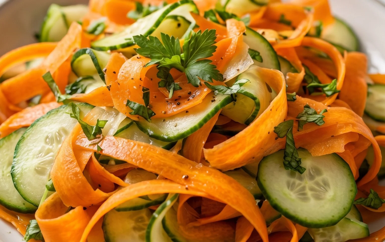 Carrot and Cucumber Ribbon Salad