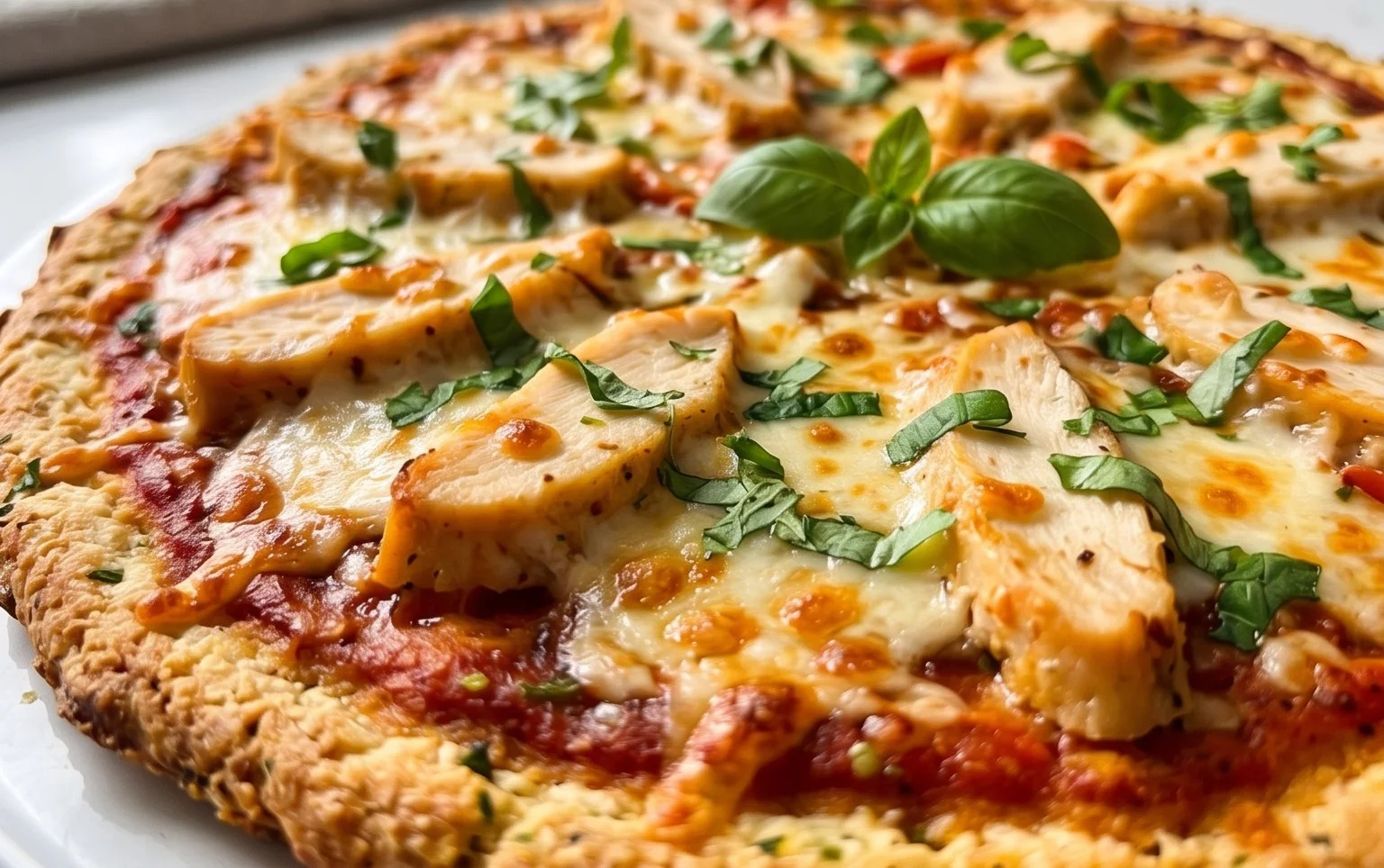 Chicken Crust Pizza (Low Carb + High Protein
