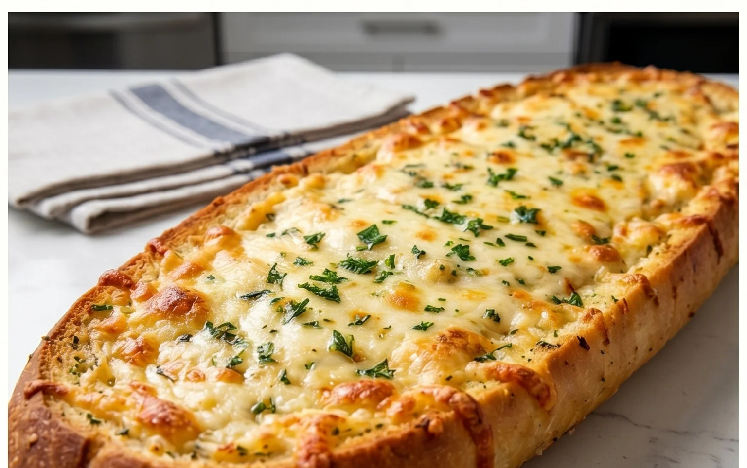 BEST CHEESY GARLIC BREAD RECIPE