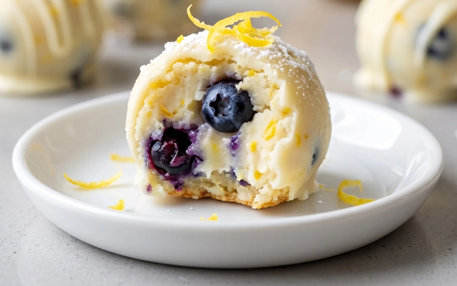 LEMON BLUEBERRY TRUFFLES