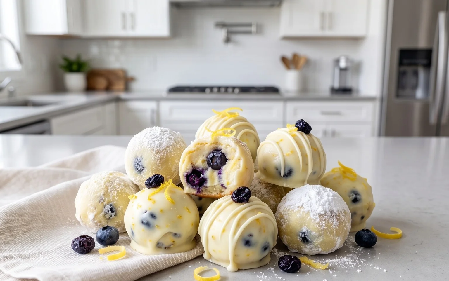 LEMON BLUEBERRY TRUFFLES