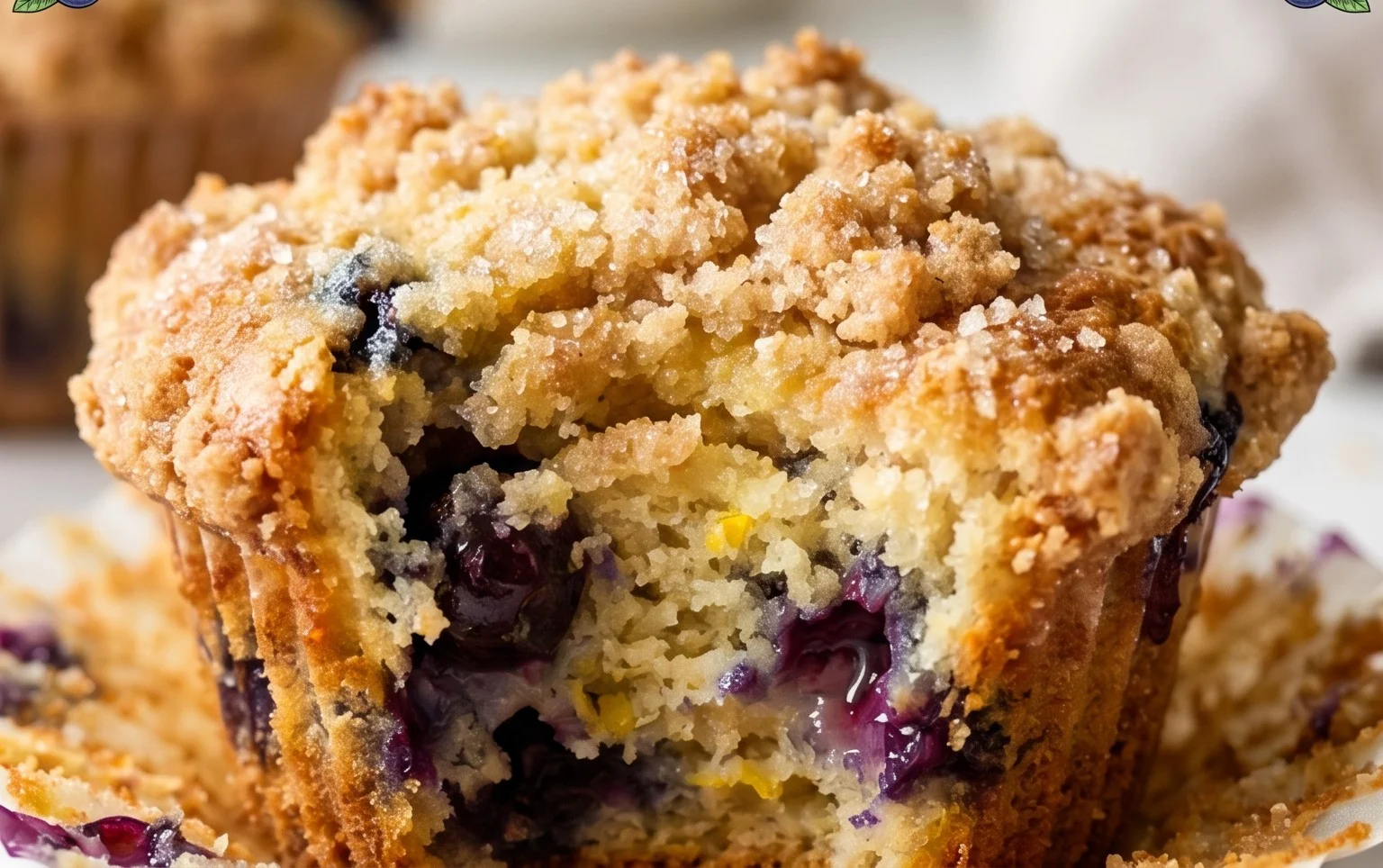 Lemon Blueberry Streusel Muffins