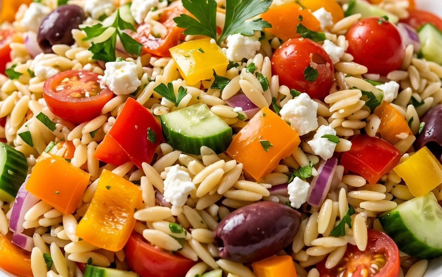 Rainbow Orzo Salad