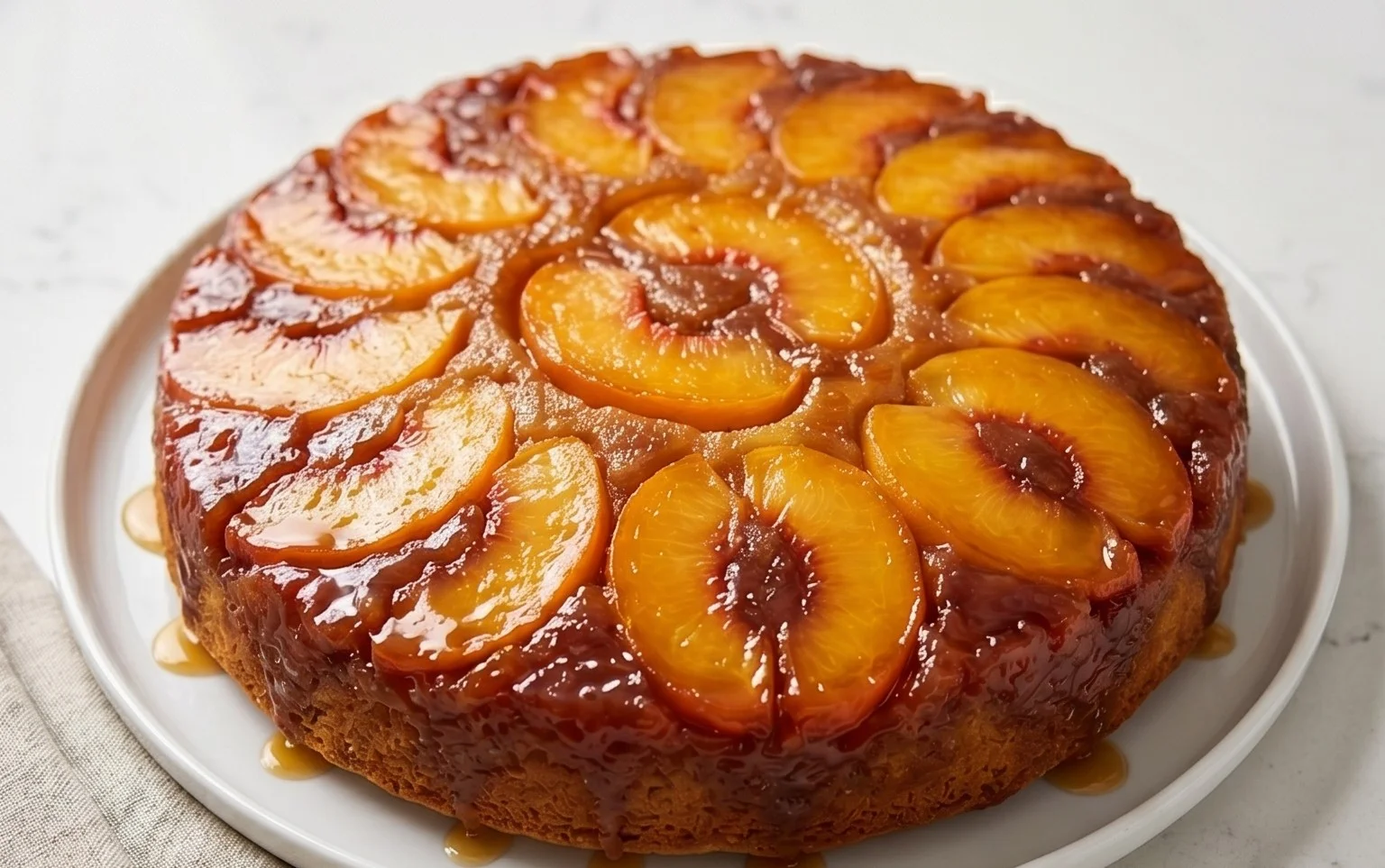 Peach Upside-Down Cake Recipe