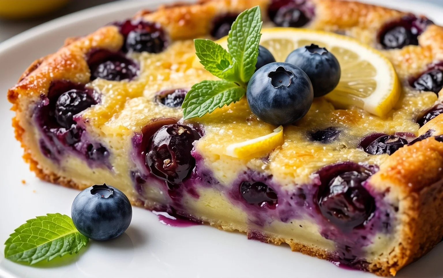Lemon Blueberry Clafoutis