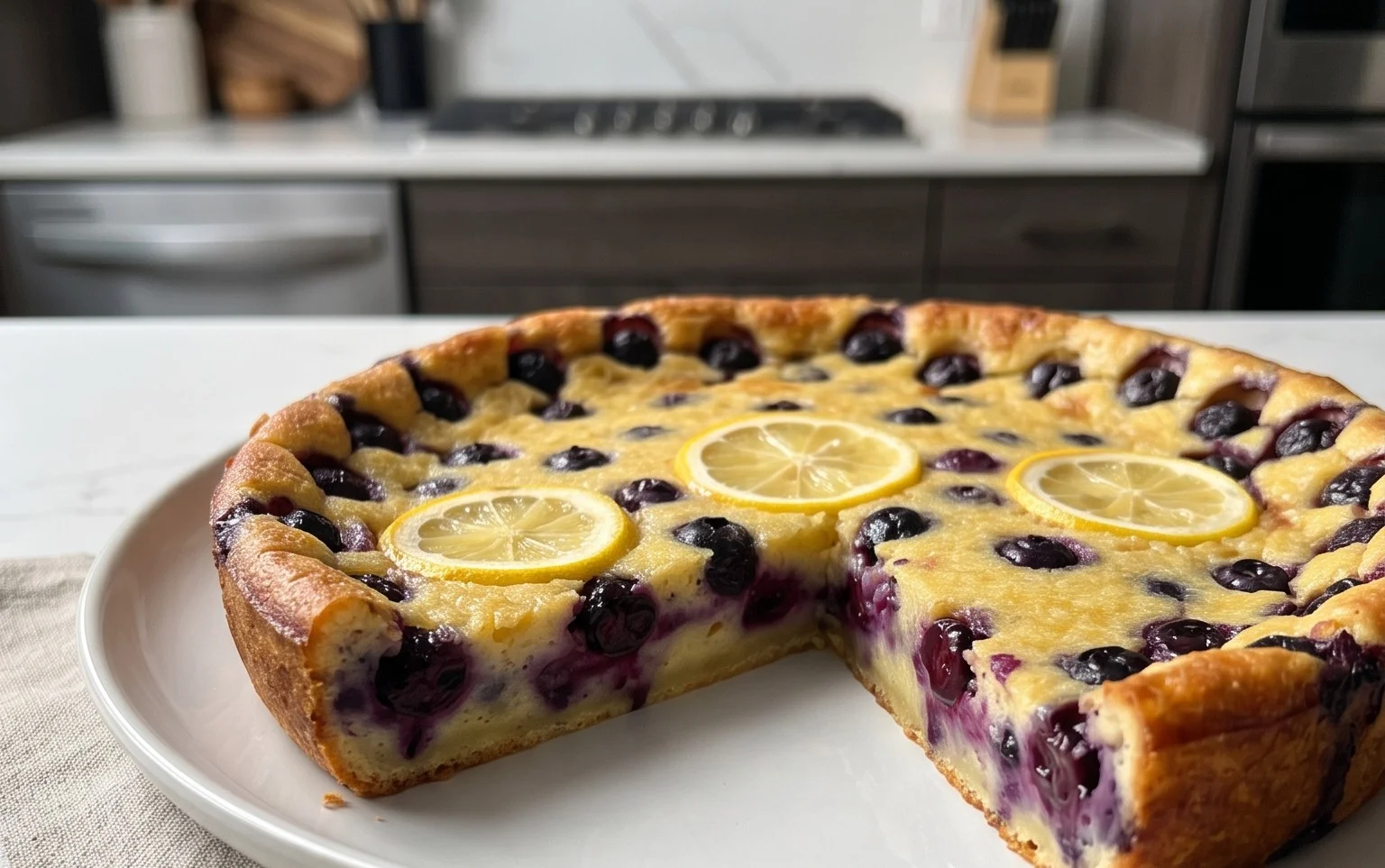 Lemon Blueberry Clafoutis