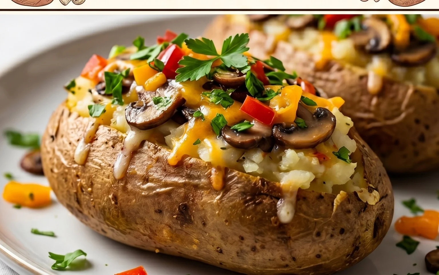 The Ultimate Stuffed Baked Potatoes with Mushrooms