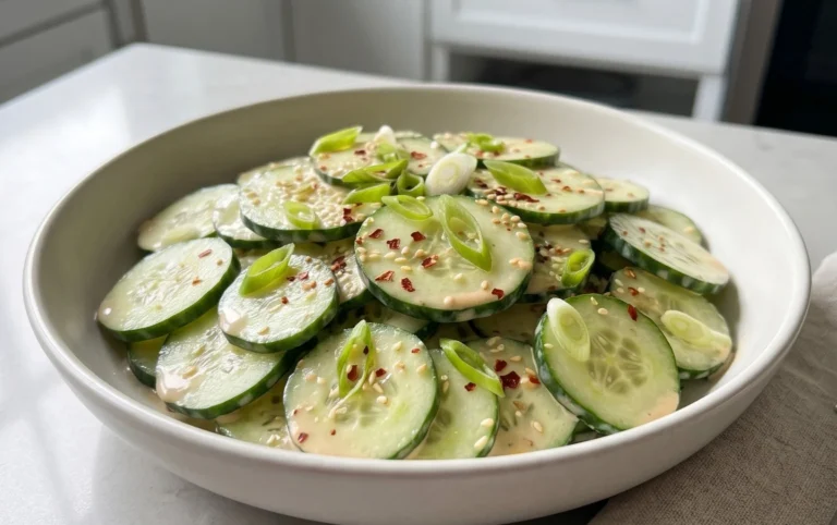 Creamy Asian Cucumber Salad Bowl