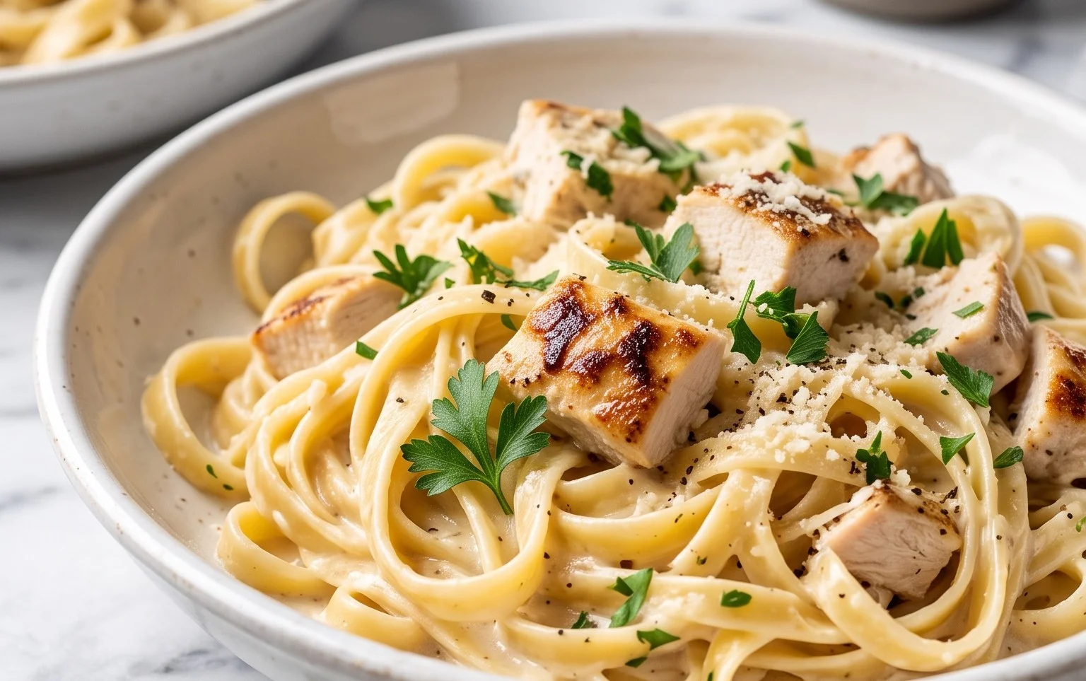 Low Calorie Chicken Alfredo