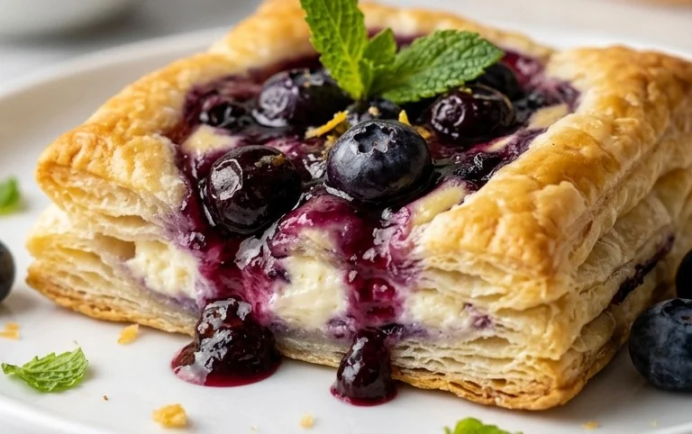Blueberry Cream Cheese Puff Pastry