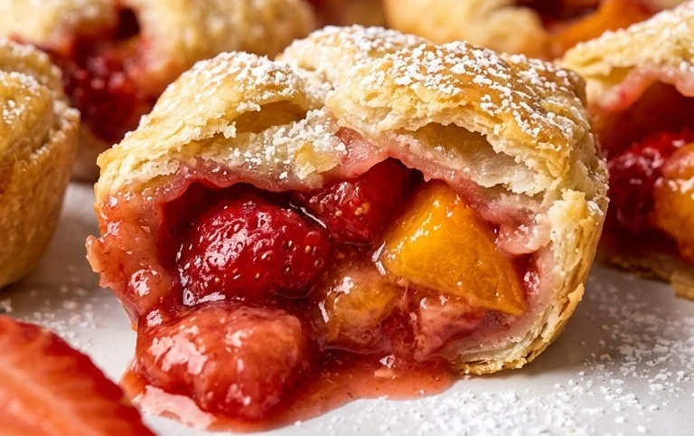 Strawberry Peach Pie Bites