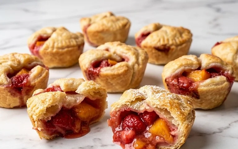 Strawberry Peach Pie Bites
