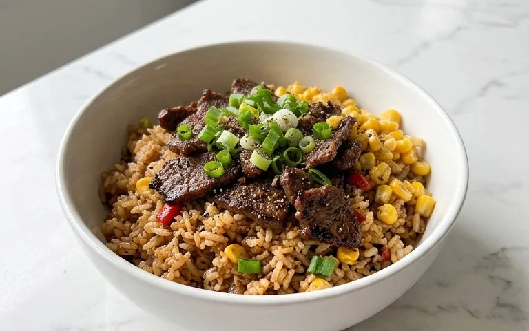 Beef Pepper Rice Bowl is a delicious meal option.